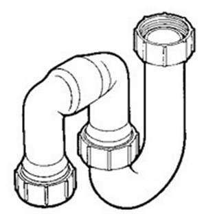 WASTE TRAP - COMBINATION - S & P - DOUBLE NIPPLE - 50mm