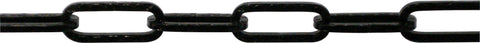CHAIN - BLACK HAMMERED SQUARE - 3.0mm x 35mm x 2.5metres
