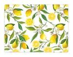 CUTTING  BOARD - GLASS - 33 x 45cm - LEMONS
