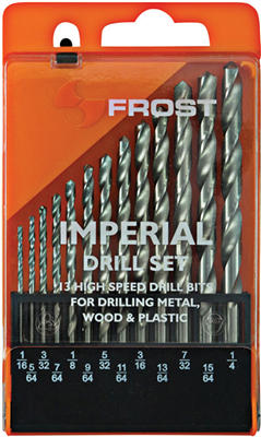 DRILL BIT SET -  13Pc - HSS IMPERIAL - FROST