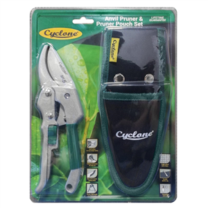 SECATEUR PRUNER -  ANVIL PRUNER & POUCH SET - CYCLONE