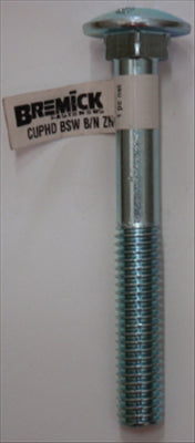 BOLT & NUT CUP HEAD ZP -  1/4"X3"