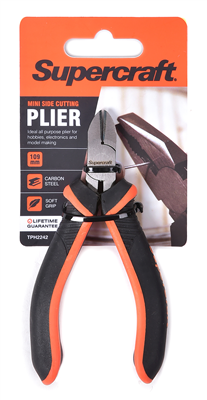 MINI SIDE CUTTER  PLIERS - 109mm - SOFT GRIP -  SUPERCRAFT