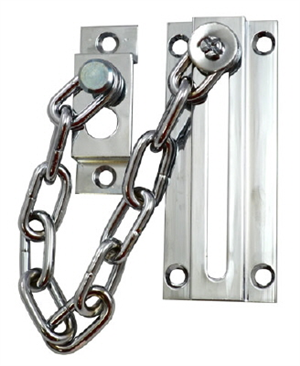 SECURITY DOOR CHAIN - CHROME PLATED