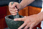 MORTAR & PESTLE - 17CM ROUGH GREEN  - AVANTI