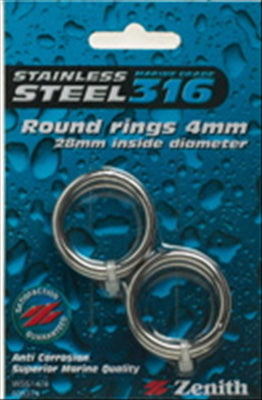 RING - WELDED MARINE GRADE STAINLESS STEEL 316 -   4x25mm  - 4 PACK