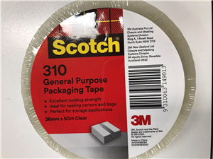 PACKAGING TAPE - CLEAR -  36mm x 50m - 3M