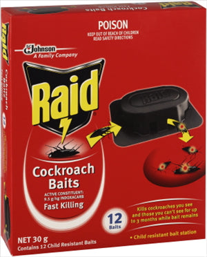 COCKROACH BAITS - 12 PACK - RAID