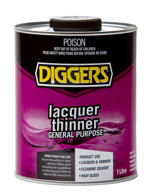 THINNERS - LACQUER  - GENERAL  PURPOSE - 1 LITRE - DIGGERS