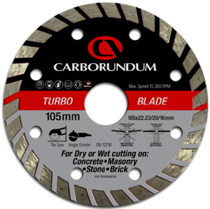 CUTTING WHEEL - DIAMOND TURBO - 105x22.23/20/16mm