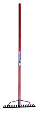 RAKE - LANDSCAPE - 18  TINE WITH STAY  - TIMBER HANDLE - S & P