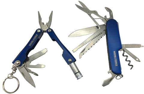 MULTIFUNCTION MINI FOLDING TOOL & KNIFE SET - 18 FUNCTION - 2 PIECE