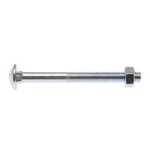BOLT & NUT CUP HEAD ZP 3/8"X4"