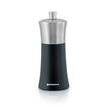 SALT MILL - MATT BLACK - STAINLESS STEEL TOP  - 15cm/6" - SWISSMAR