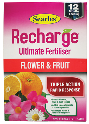 FERTILISER - RECHARGE ULTIMATE FLOWERS & FRUIT - 1.25KG - SEARLES - AUST MADE