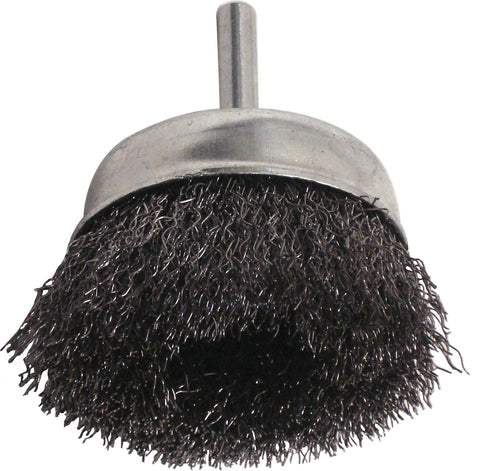 WIRE BRUSH CUP - 1/4" SHANK - 75mm