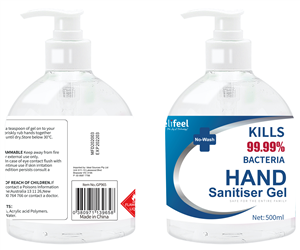 HAND SANITISER - GEL - 500ML - RELIFEEL