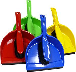 DUSTPAN AND BRUSH SET - RED