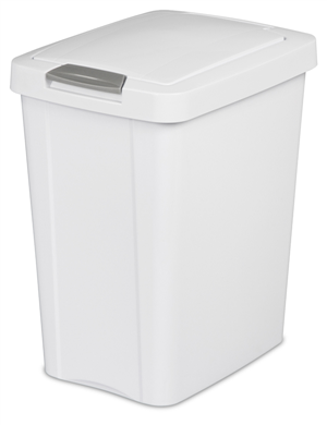 WASTE BASKET - TOUCH TOP - 28 LITRES - WHITE