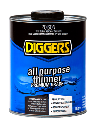 THINNERS - ALL  PURPOSE - 1 LITRE - DIGGERS