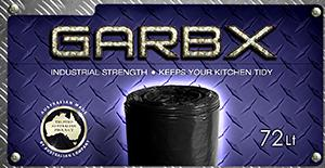 GARBAGE BAGS - BLACK - 72 LITRE - 50 PACK - INDUSTRIAL STRENGTH - AUST MADE