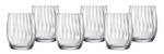 GLASSES - BOHEMIA CRYSTAL - WATERFALL - SET OF 6