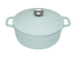 24CM ROUND OVEN -  DUCK EGG BLUE -   CHASSEUR - MADE IN FRANCE