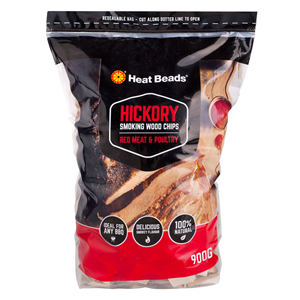 SMOKER WOOD CHIPS - HICKORY - 900gms- HEAT BEADS