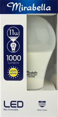 GLOBE - LED GLS - ES - 11W - 1000 Lumens - Warm White