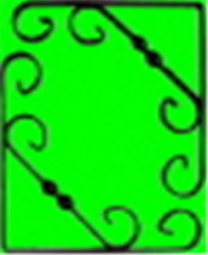 BRACKET -  SCROLL - BLACK - 250 x 250mm