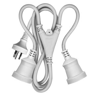 LEAD -  EXTENSION CORD -  DOMESTIC - Y 2 OUTLET - 1.8M LEAD