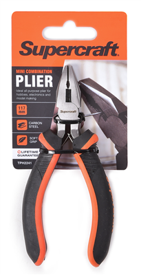 MINI SIDE COMBINATION  PLIERS - 117mm - SOFT GRIP -  SUPERCRAFT