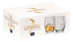 GLASSES - BOHEMIA CRYSTAL - WATERFALL - SET OF 6