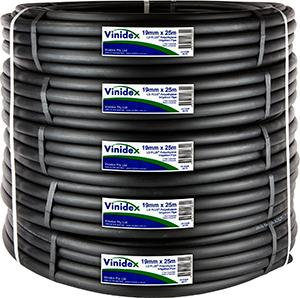 POLY PIPE HOSE -  19mm x 25 METRE - VINIDEX - AUSTRALIAN MADE