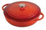 24cm/2.5litre  - PYROCHEF CHEF PAN - RED ENAMELLED - PYROLUX