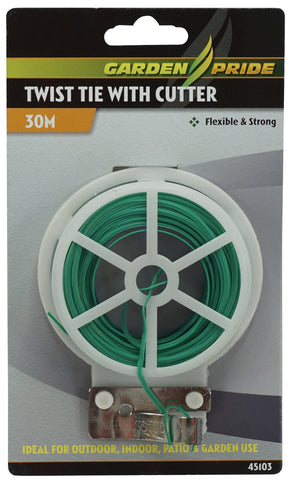 TWIST TIE  WIRE - 30 METRES WITH DISPENSER & CUTTER