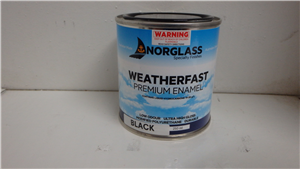 PAINT - GLOSS ENAMEL BLACK 250ml - WEATHERFAST