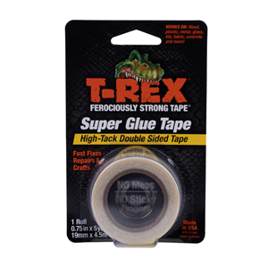 SUPER GLUE DOUBLE SIDED TAPE - T-REX - 19mm x 4.57m