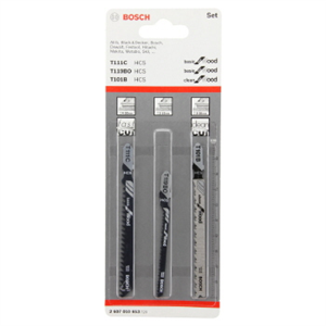 JIGSAW BLADES - T-SHANK -  WOOD/METAL - 3 PACK