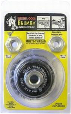 BRUSH - TWIST TOP CUP - MULTI - 75mm -  BRUMBY