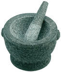 MORTAR & PESTLE - 17CM ROUGH GREEN  - AVANTI