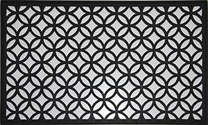 RUBBER IRON GATE OBLONG  MAT -  45cm x  75cm