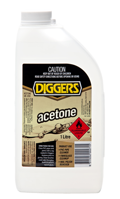 ACETONE - 1 Litre - DIGGERS