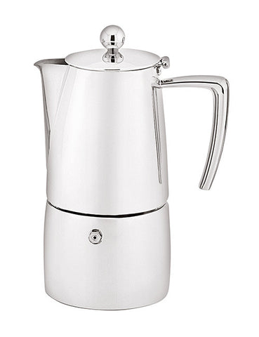 ESPRESSO COFFEE MAKER - ART DECO - TWIN WALL -  S/STEEL - 10 Cup