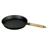 FRYPANS - WOODEN HANDLED - CAST IRON
