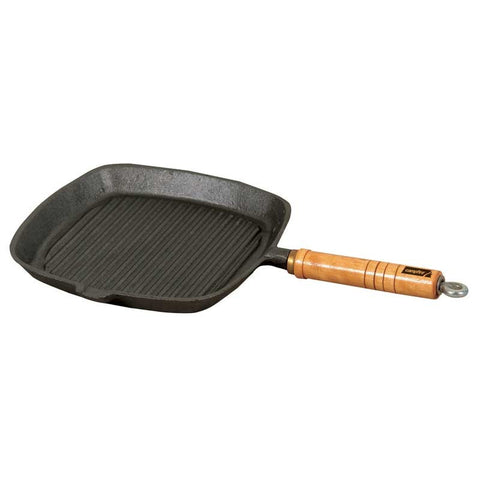 FRYPANS - WOODEN HANDLED - CAST IRON