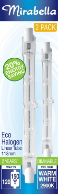 GLOBE LINEAR HALOGEN - ECO - 118mm - 120-150Watt - 2 PACK