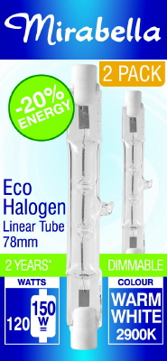 GLOBE LINEAR HALOGEN 78mm 120/150W  - 2 PACK