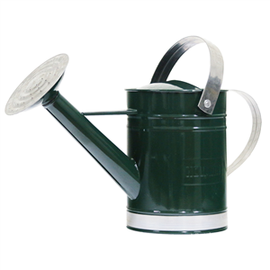 WATERING CAN - GREEN METAL - 1.8 LITRE