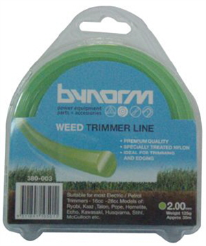Line Trimmer Green 2.0mm x 125g